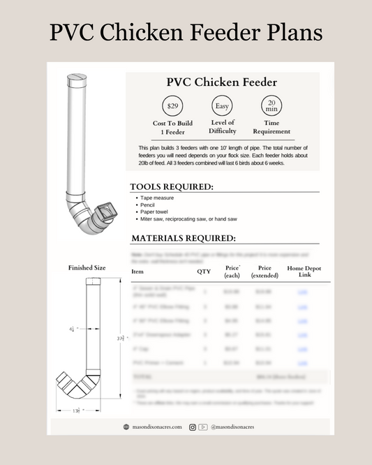 PVC Chicken Feeder Plans